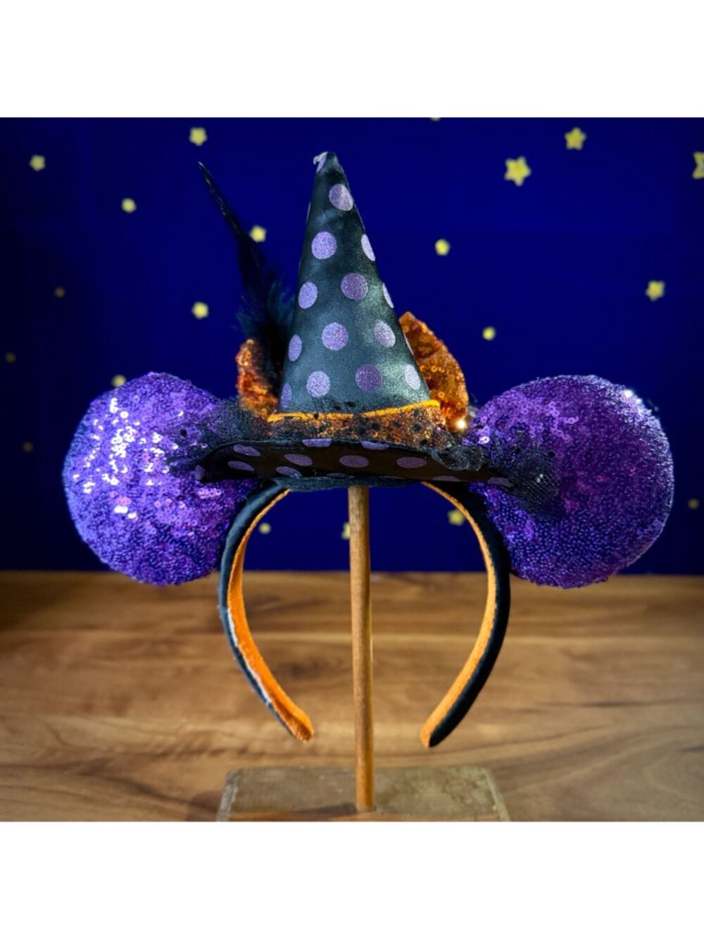 Disney Minnie Mouse Halloween Witch Ear Headband | Let's Get Wicked - Picture 2 of 5